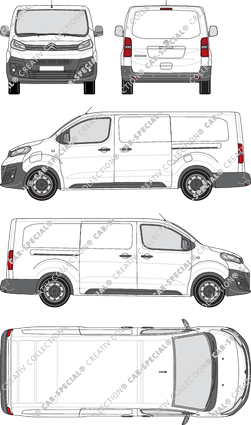 Citroën ë-Dispatch, fourgon, XL, Rear Flap, 2 Sliding Doors (2020)