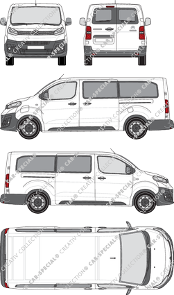 Citroën ë-Dispatch, Kleinbus, XL, Rear Wing Doors, 2 Sliding Doors (2020)