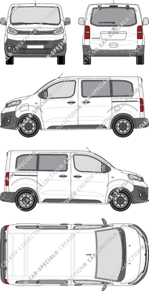 Citroën ë-Dispatch, minibus, XS, Rear Flap, 2 Sliding Doors (2020)