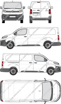 Citroën Dispatch, furgone, XL, Rear Wing Doors, 1 Sliding Door (2016)