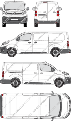 Citroën Dispatch, van/transporter, XL, Rear Wing Doors, 2 Sliding Doors (2016)