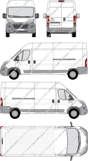 Citroën ë-Jumper, Kastenwagen, L3H2, Rear Wing Doors, 2 Sliding Doors (2021)