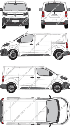 Citroën ë-Jumpy, van/transporter, M, rear window, Rear Flap, 2 Sliding Doors (2024)