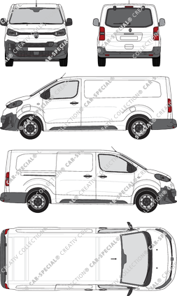 Citroën ë-Jumpy, Kastenwagen, XL, Heck verglast, Rear Flap, 1 Sliding Door (2024)