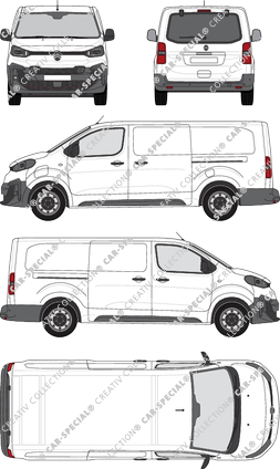 Citroën ë-Jumpy, van/transporter, XL, rear window, Rear Flap, 2 Sliding Doors (2024)