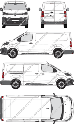 Citroën ë-Jumpy, Kastenwagen, XL, Rear Wing Doors, 1 Sliding Door (2024)