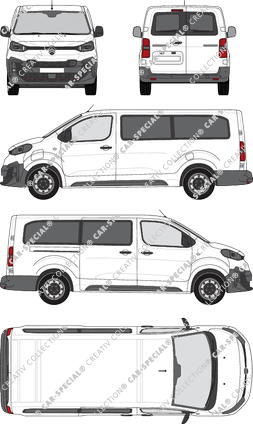 Citroën ë-Jumpy, minibus, XL, Rear Wing Doors, 1 Sliding Door (2024)