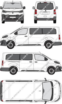 Citroën ë-Jumpy, minibus, XL, Rear Flap, 1 Sliding Door (2024)