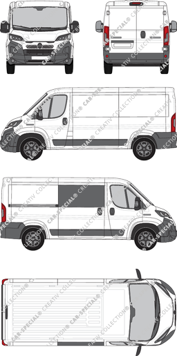 Citroën Jumper, van/transporter, L2H1, teilverglast rechts, Rear Wing Doors, 1 Sliding Door (2024)