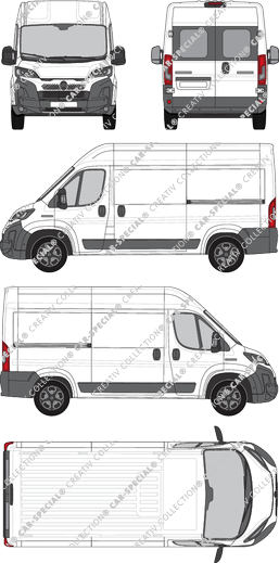 Citroën Jumper, van/transporter, L2H2, rear window, Rear Wing Doors, 2 Sliding Doors (2024)