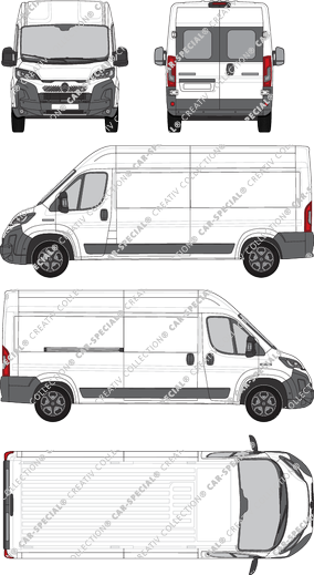 Citroën Jumper, van/transporter, L3H2, rear window, Rear Wing Doors, 1 Sliding Door (2024)