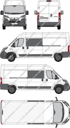 Citroën Jumper, Kastenwagen, L3H2, Doppelkabine, Rear Wing Doors, 2 Sliding Doors (2024)