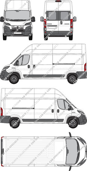 Citroën Jumper, van/transporter, L3H3, rear window, Rear Wing Doors, 2 Sliding Doors (2024)