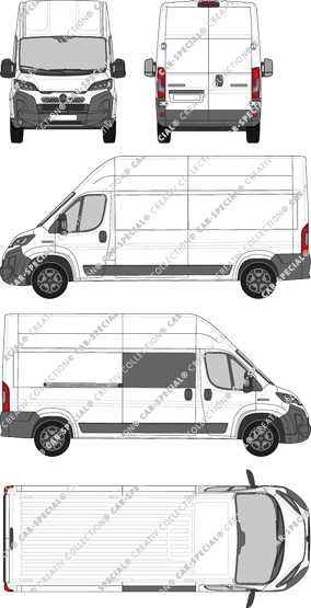 Citroën Jumper, van/transporter, L3H3, teilverglast rechts, Rear Wing Doors, 1 Sliding Door (2024)