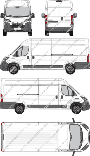 Citroën Jumper, van/transporter, L4H2, Rear Wing Doors, 2 Sliding Doors (2024)