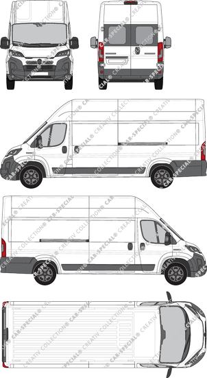 Citroën Jumper, van/transporter, L4H3, rear window, Rear Wing Doors, 2 Sliding Doors (2024)