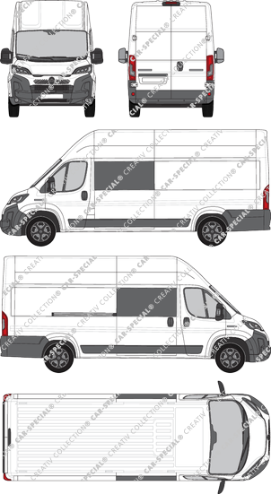 Citroën Jumper, furgone, L4H3, Doppelkabine, Rear Wing Doors, 1 Sliding Door (2024)