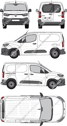 Citroën Berlingo, fourgon, Heck verglast, Rear Wing Doors, 1 Sliding Door (2024)