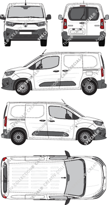 Citroën Berlingo, fourgon, Heck verglast, Rear Wing Doors, 2 Sliding Doors (2024)