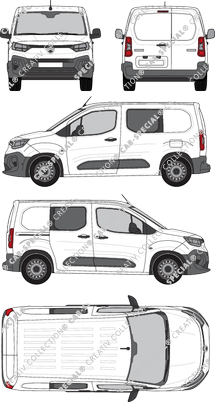 Citroën Berlingo, fourgon, double cabine, Rear Wing Doors, 1 Sliding Door (2024)