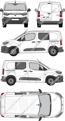 Citroën Berlingo, furgón, cabina doble, Rear Wing Doors, 2 Sliding Doors (2024)