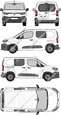 Citroën Berlingo, fourgon, Heck verglast, double cabine, Rear Wing Doors, 1 Sliding Door (2024)