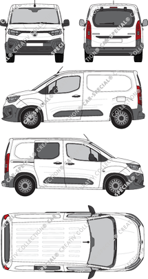 Citroën Berlingo, furgón, teilverglast rechts, Rear Flap, 1 Sliding Door (2024)