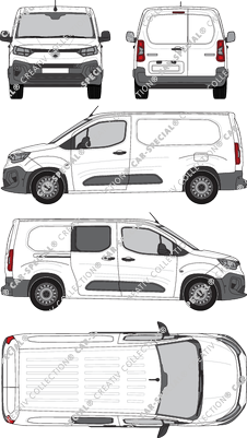 Citroën Berlingo, furgone, teilverglast rechts, Rear Wing Doors, 1 Sliding Door (2024)