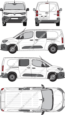 Citroën Berlingo, van/transporter, double cab, Rear Wing Doors, 2 Sliding Doors (2024)