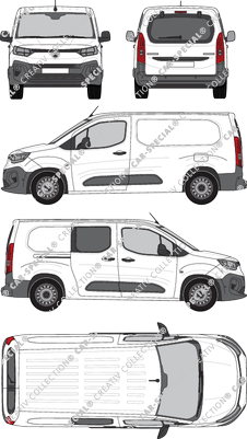 Citroën Berlingo, fourgon, teilverglast rechts, Rear Flap, 1 Sliding Door (2024)