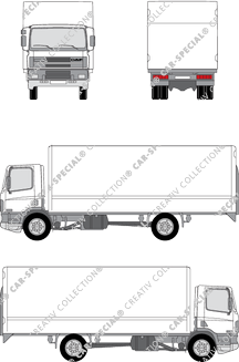 DAF 65/75/85, Cuerpos de caja, cabina corta