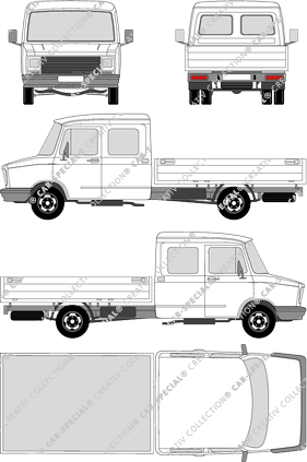 DAF VA 435 EN/435 ET, pianale, Doppelkabine