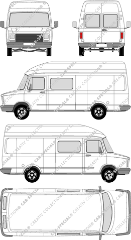 DAF VS 428 ET, Kasten, kurz, Hochraum-Fahrerhaus