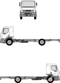 DAF LF 55 16-19 t, LF 55, 16-19 t, Fahrgestell für Aufbauten, Fernverkehr-Fahrerhaus (2001)