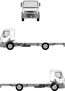 DAF LF 55 16-19 t, LF 55, 16-19 t, Châssis pour superstructures, cabine couchette (2001)