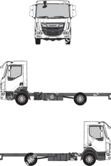 DAF LF 8-12t, 8-12t, Fahrgestell für Aufbauten, Day Cab (2018)