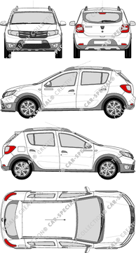 Dacia Sandero Stepway, Stepway, Hayon, 5 Doors (2013)