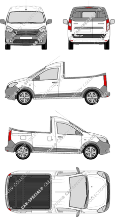 Dacia Dokker Pick-up, actueel (sinds 2014) (Daci_022)