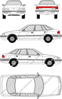 Daewoo Espero, Limousine, 4 Doors (1991)