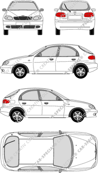 Daewoo Lanos Kombilimousine, 1997–2000 (Daew_004)