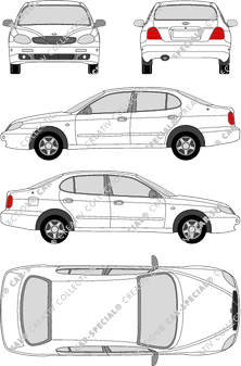 Daewoo Leganza Limousine, 1997–2002 (Daew_005)
