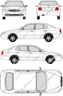 Daewoo Leganza, Limousine, 4 Doors (1997)