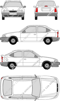 Daewoo Nexia, Kombilimousine, 3 Doors (1994)