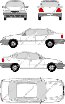 Daewoo Nexia, sedan, 4 Doors (1994)