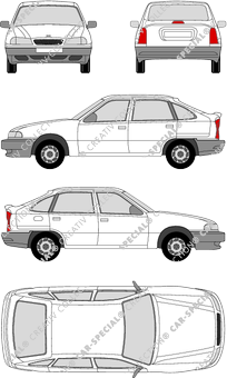 Daewoo Nexia Hatchback, 1994–1997 (Daew_009)