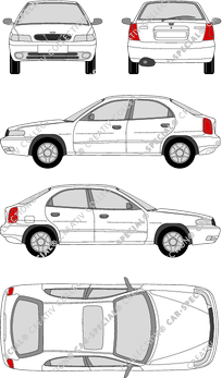 Daewoo Nubira Hatchback, 1999–2002 (Daew_011)