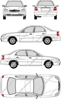 Daewoo Nubira sedan, 2000–2002 (Daew_015)