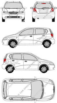 Daewoo Kalos, Kombilimousine, 5 Doors (2002)