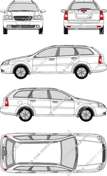 Daewoo Nubira Wagon personenvervoer, 2004 (Daew_020)