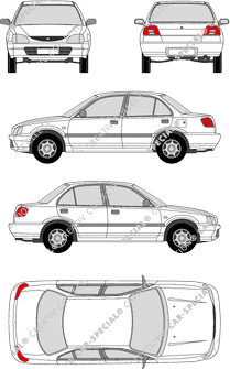 Daihatsu Charade Shortback, Shortback, limusina, 4 Doors